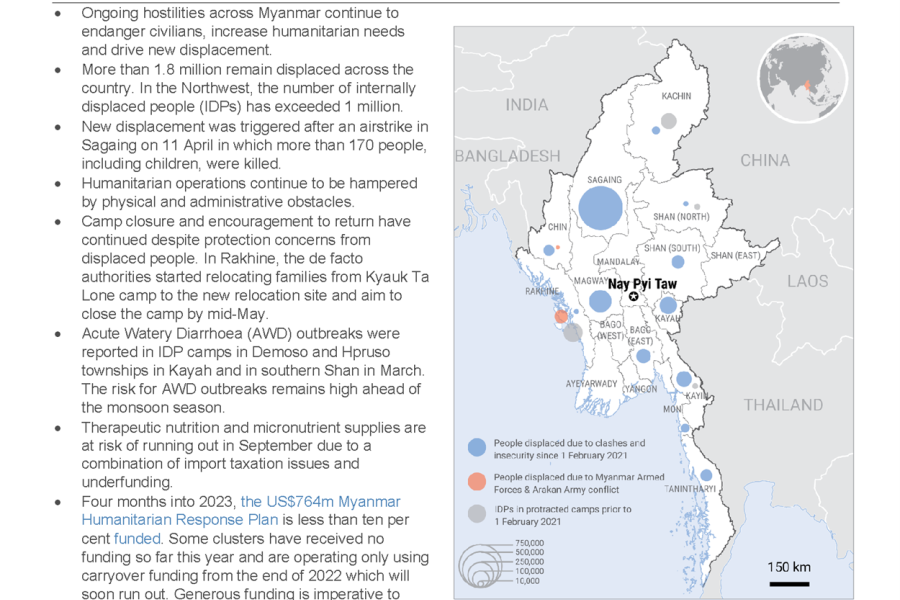 Myanmar Humanitarian Update No 29 United Nations In Myanmar