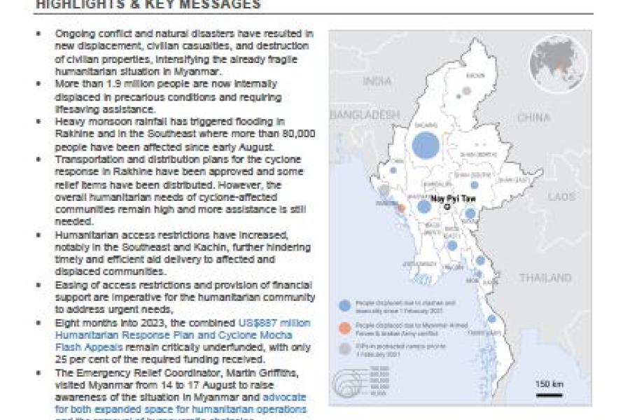 Myanmar Humanitarian Update No. 32 | 8 September 2023 | United Nations